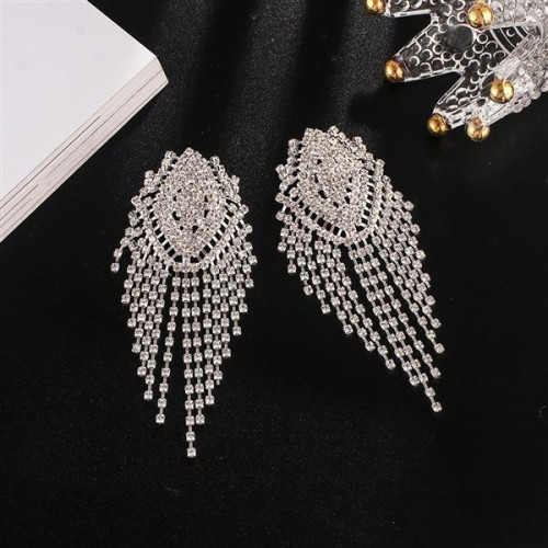 occidental style wind Rhinestone tassel woman  fashion new color big earringsE