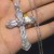   fully-jewelled mosaic cross  fashion shine more diamond three color cross man woman pendant