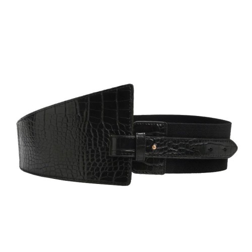  woman  autumnPU leather Dress loose and comfortable elasticity women belt