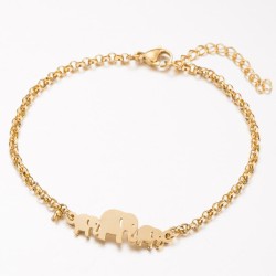 stainless steel elephant bracelet woman Korean style brief woman student stain..