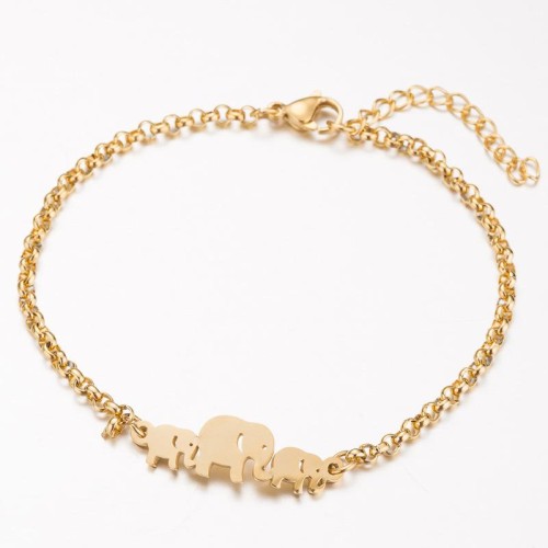 stainless steel elephant bracelet woman Korean style brief woman student stainless steel animal lady bracelet