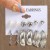 Earrings occidental style Metal circle earrings set creative personality love ear stud woman