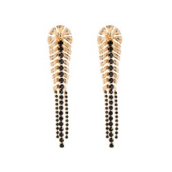 occidental style personality trend earrings woman long style Alloy diamond tas..