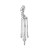occidental style personality earrings Ear clip Alloy diamond long style tassel earrings woman fashion super tem