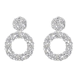 occidental style colorful diamond earrings Alloy diamond earring woman multila..