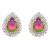 claw chain occidental style exaggerating earrings Alloy diamond ear stud lady drop glass diamond fully-jewelled