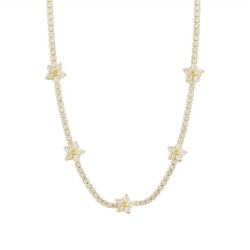 occidental style brief samll clavicle chain  layer sweet flowers geometry neck..