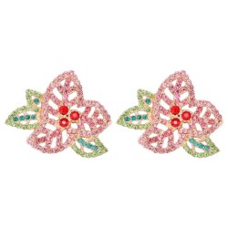 occidental style fashion fashion retro color three leaf flower flowers Modelin..
