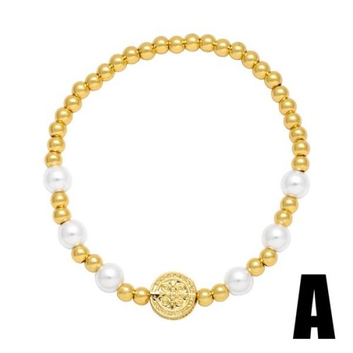 occidental style all-Purpose bronze gilded color retention bracelet love Five-pointed starbra