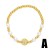 occidental style all-Purpose bronze gilded color retention bracelet love Five-pointed starbra