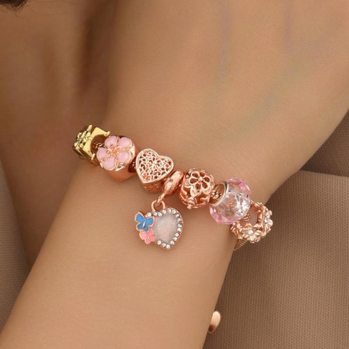 fashion  Metal all-PurposeDL concise flash diamond love collocation personality woman bracelet