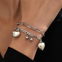 fashion conciseOL stainless steel love personality woman bracelet
