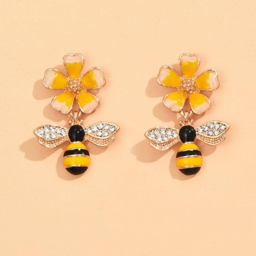 fashion sweetOL flowers concise personality temperament woman ear stud