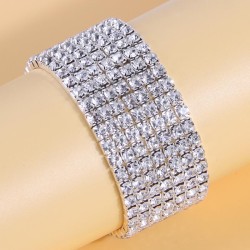 fashion concise7 row diamond woman elasticity personality bracelet