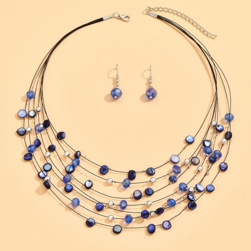 fashion all-Purpose concise Shells multilayer temperament necklace woman set