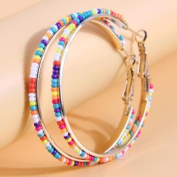 fashion concise row beads temperament woman buckle circle