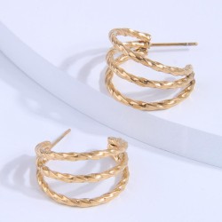 fashion sweetOL high quality brief titanium steel personality ear stud