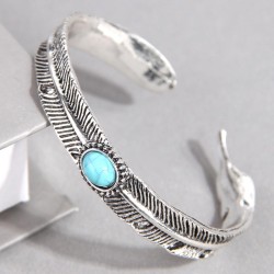 fashion retro concise feather opening man bangle