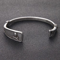 fashion retro concise black opening man bangle