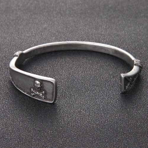 fashion retro concise black opening man bangle