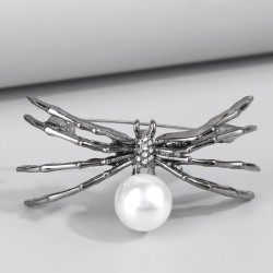 fashion sweetOL concise black spider Suit accessories man brooch