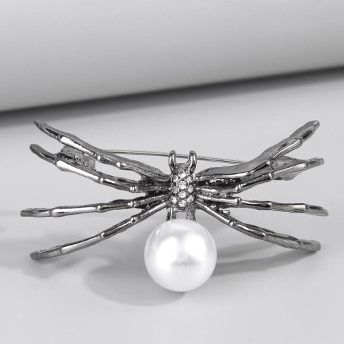 fashion sweetOL concise black spider Suit accessories man brooch