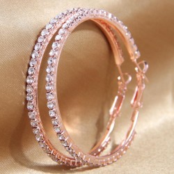  fashion concise flash diamond temperament woman circle