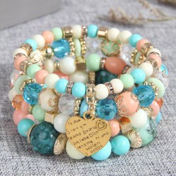fashion concise love multilayer woman fashion bracelet