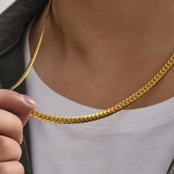 fashion stainless steel gold chain man necklace