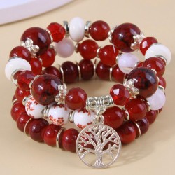 fashion concise Life tree glass multilayer temperament woman