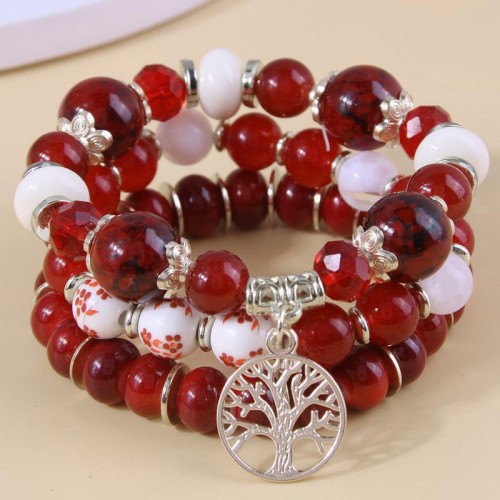 fashion concise Life tree glass multilayer temperament woman