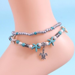 fashion  concise all-Purpose Double layer personality woman Anklet