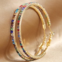  fashion concise flash diamond temperament woman circle