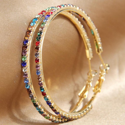  fashion concise flash diamond temperament woman circle