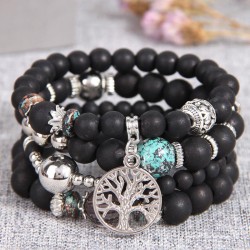 fashion concise Life tree frosting multilayer woman bracelet