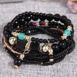 fashion noble wind Bohemian style mash up beads multilayer woman bracelet
