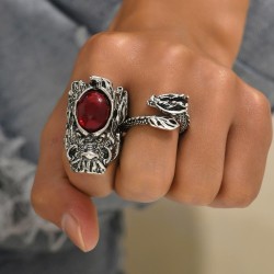 fashion retro man opening ring