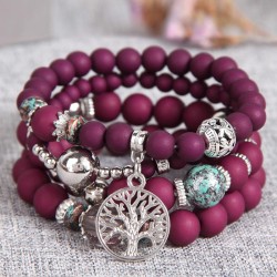 fashion concise Life tree frosting multilayer woman bracelet