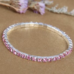  fashion concise row diamond woman elasticity personality bracelet