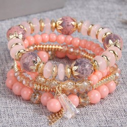 fashion concise multilayer tassel temperament woman bracelet