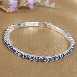  fashion concise row diamond woman elasticity personality bracelet