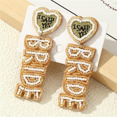 E occidental style   personality earrings beads samll long style Earring woman