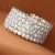  occidental style personality fashion Pearl opening bangle all-Purpose twining width woman