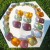Alloy mosaic resin necklace geometry square Nation wind necklace