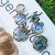 Earrings occidental style Alloy mosaic resin geometry transparent fashion brief earring