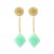  occidental style Alloy resin earrings geometry Round rhombus creative brief fashion Earring