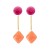  occidental style Alloy resin earrings geometry Round rhombus creative brief fashion Earring