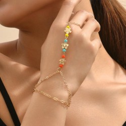 ins Bohemia beads flowers chain woman  occidental style creative brief geometr..