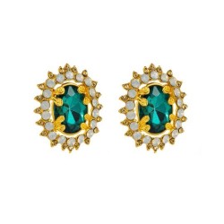 occidental style Alloy diamond Rhinestone Round exaggerating ear stud trend fu..