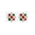 occidental style retro ear stud Bohemian style medium woman Alloy diamond butterfly Pearl resin earrings Ea